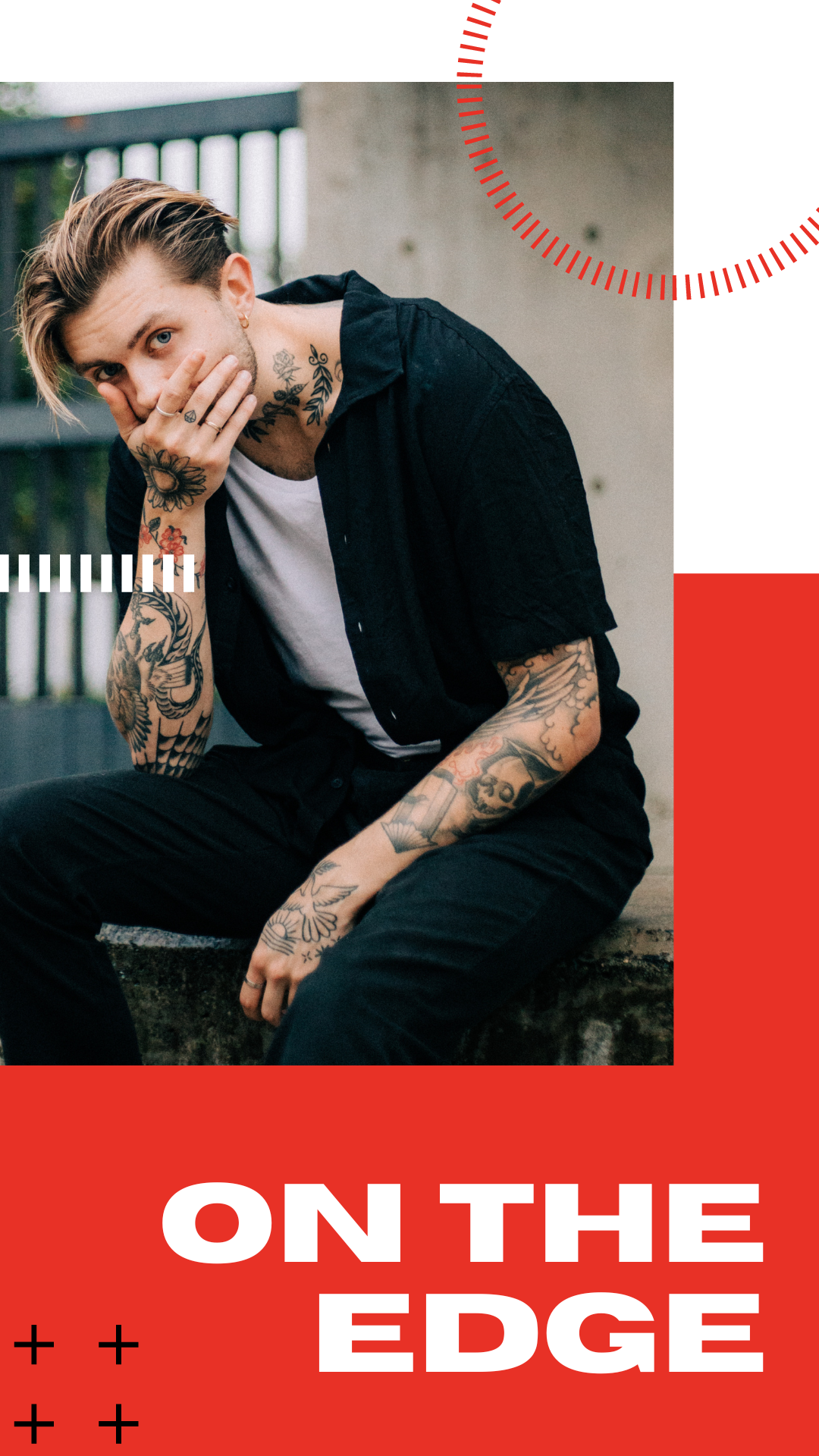 Black and Red Instagram Story