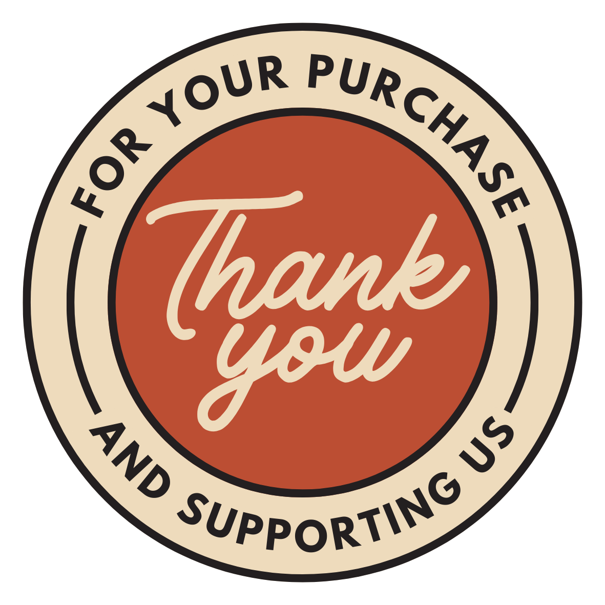 Beige and Orange Business Sticker