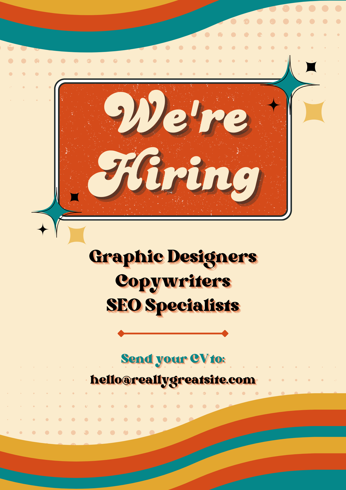 We're Hiring Retro Flyer
