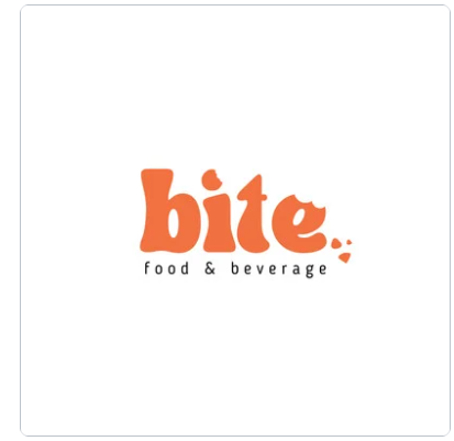 Orange and White Food Logo