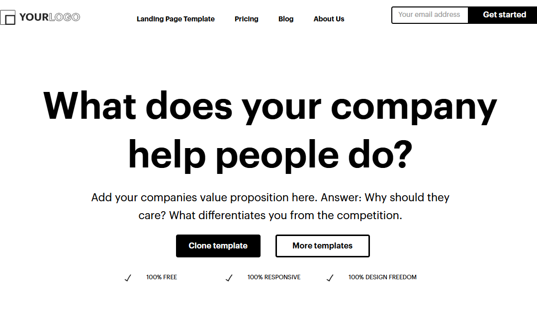 Clean Landing Page