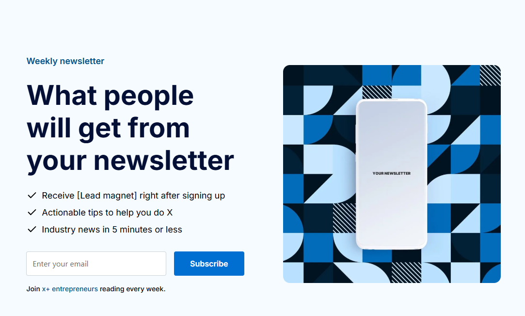 Newsletter Landing Page