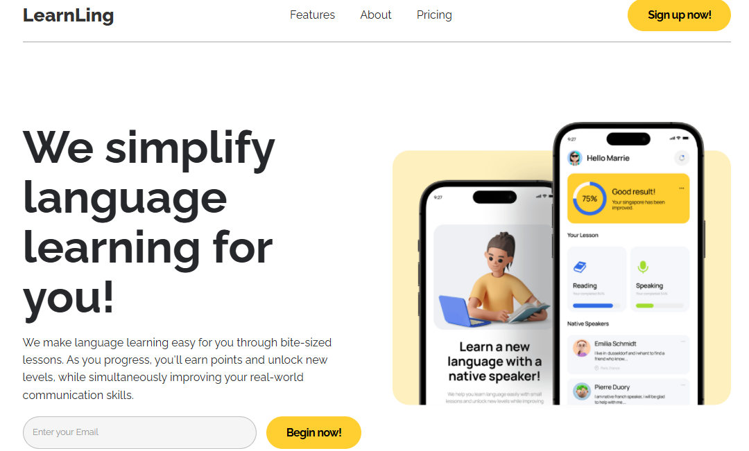 App Landing Page