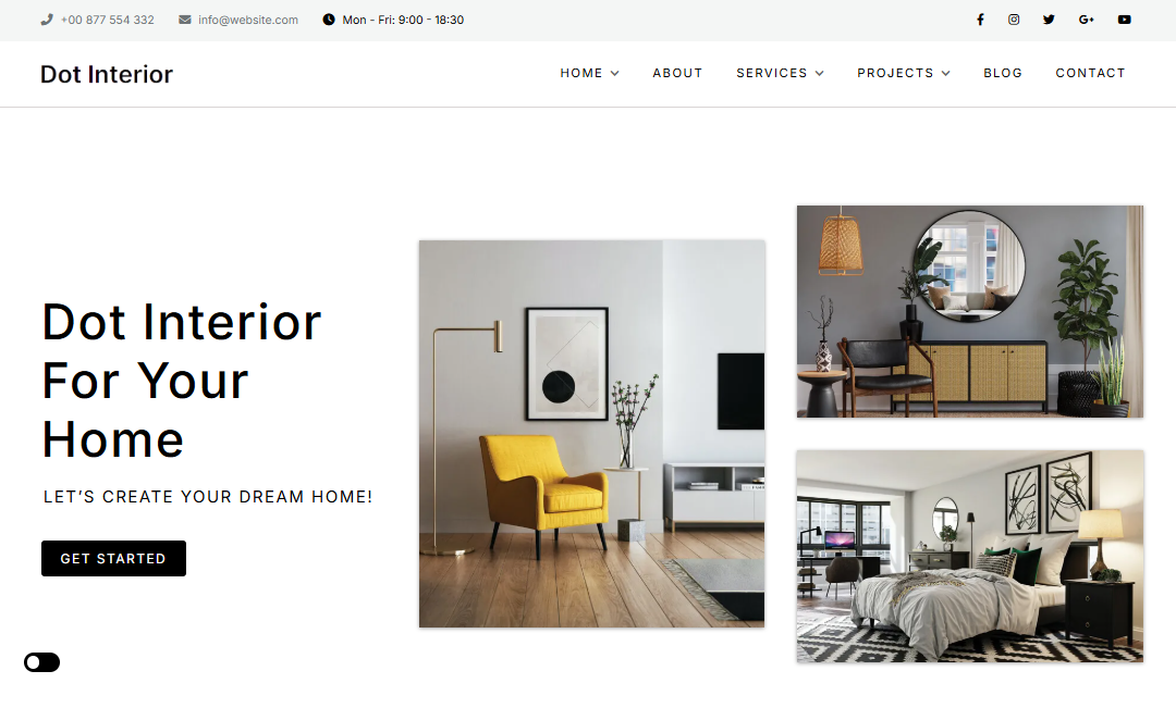 Interior Design Website Template