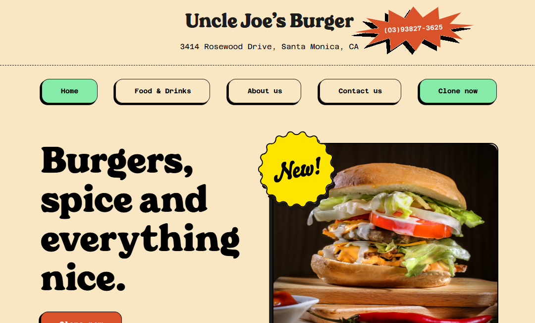 Uncle Joe's Burger
